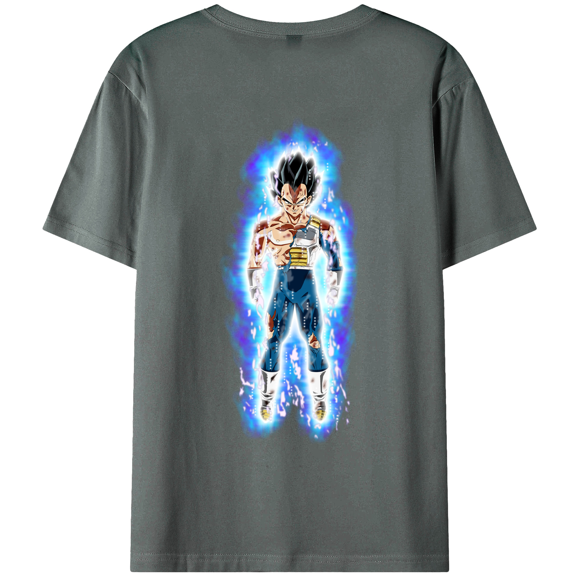 （画像用） ドラゴンボール ベジータ四世（Bejīta Yonsei）DRAGON BALL Vegeta IV 綿100％ メンズ半袖Tシャツ（バックプリント） 通気性